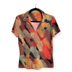 Tail Women’s Geometric Golf Polo Shirt Size Medium